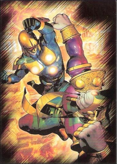 Marvel Heroes and Villains (Base Set) card 23 Nova vs Sphinx
