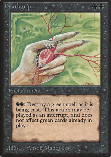 Magic the Gathering: Limited Edition Beta (Base Set) card 101 Deathgrip