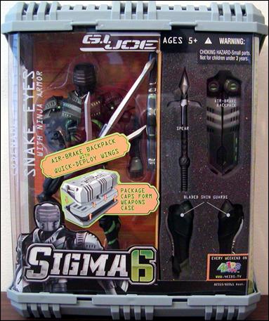 G.I. Joe: SIGMA 6 (Commando Assortment) figure 8 Snake Eyes with Ninja Armor