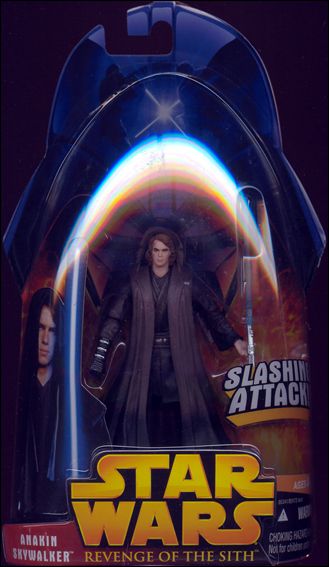 Star Wars: Revenge of the Sith 3 3/4" Basic Action Figures figure 28-B Anakin Skywalker (Slashing Attack!) - Yellow Eyes
