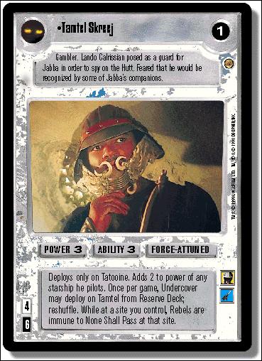 Star Wars: Jabba's Palace Limited (Base Set) card 128 Tamtel Skreej