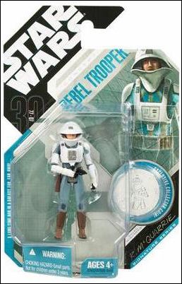 Star Wars: 30th Anniversary Collection 3 3/4" Action Figures (2007) figure 60 Concept Rebel Trooper w/ Collector Coin
