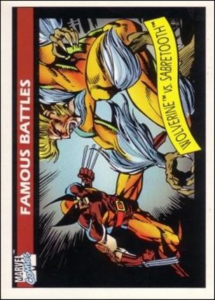 Marvel Universe: Series 1 (Base Set) card 119 Wolverine vs Sabretooth