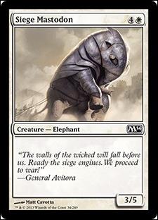 Magic the Gathering: 2014 Core Set (Base Set) card 34 Siege Mastodon