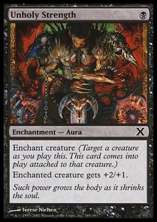 Magic the Gathering: 10th Edition (Base Set) card 185 Unholy Strength