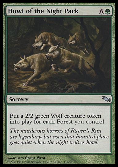 Magic the Gathering: Shadowmoor (Base Set) card 119 Howl of the Night Pack