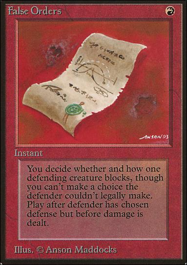Magic the Gathering: Limited Edition Beta (Base Set) card 148 False Orders
