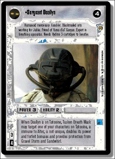 Star Wars: Jabba's Palace Limited (Base Set) card 124 Sergeant Doallyn