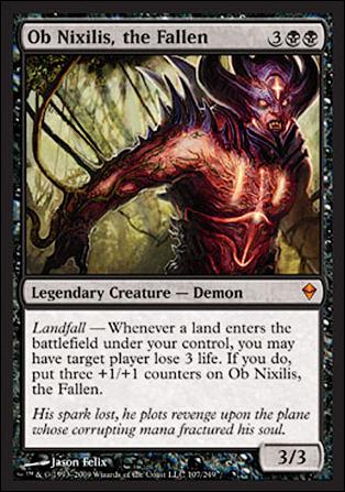 Magic The Gathering: Zendikar (Base Set) card 107 Ob Nixilis, The Fallen 