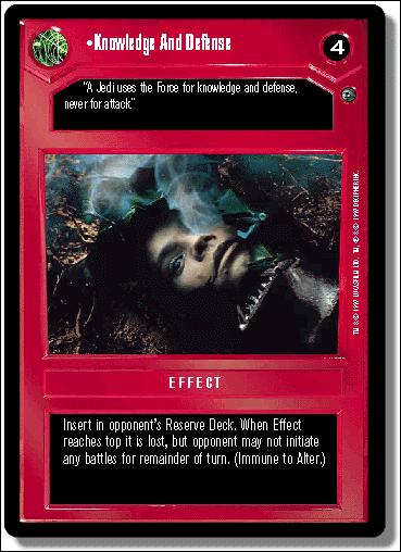 Star Wars: Dagobah Limited (Base Set) card 33 Knowledge And Defense