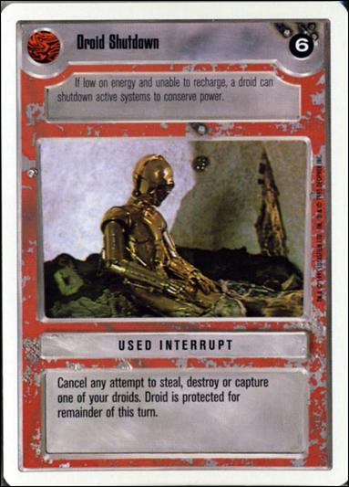 Star Wars: Premiere Unlimited (Base Set) card 259 Droid Shutdown