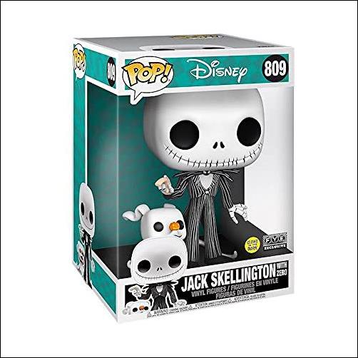 POP! Disney figure 809-B Jack Skellington with Zero  GITD (10 Inch)
