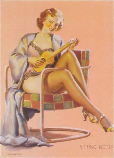 Elvgren's Calendar Pinups 2 (Base Set) card 11 Sitting Pretty