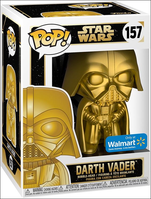 POP! Star Wars figure 157-H Darth Vader (Gold) Walmart Exclusive