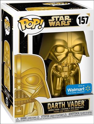POP! Star Wars figure 157-H Darth Vader (Gold) Walmart Exclusive