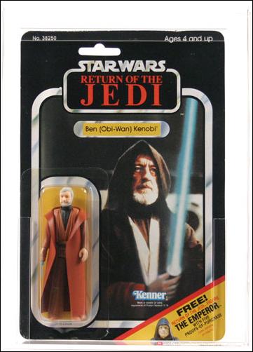 Star Wars 3 3/4" Basic Action Figures (Vintage) figure 5-G Ben (Obi-Wan) Kenobi (RotJ Blue Saber Gray Hair)