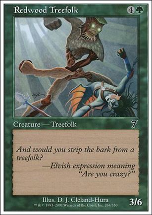 Magic the Gathering: 7th Edition (Base Set) card 264 Redwood Treefolk