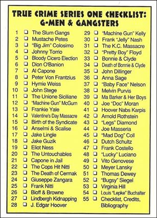 True Crime (Base Set) card 55 True Crime Series One Checklist