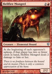 Magic The Gathering: Zendikar (Base Set) card 130 Hellfire Mongrel