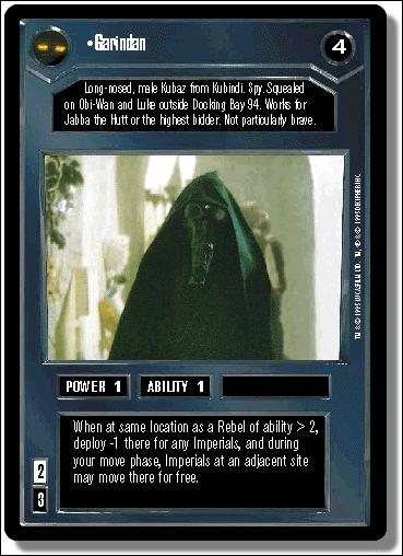 Star Wars: Premiere Limited (Base Set) card 5 Garindan