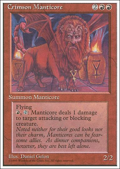 Magic the Gathering: 4th Edition (Base Set) card 183 Crimson Manticore