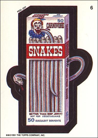 Wacky Packages (Base Set) card 6 Snakes