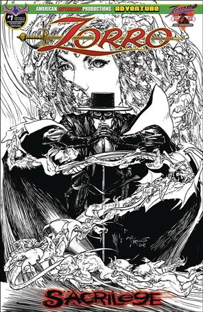 Zorro: Sacrilege issue 1-D Michael William Kaluta Century B&W Cover 1/100