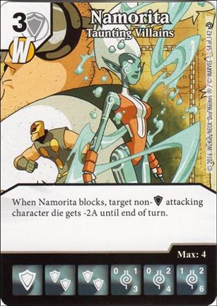 Marvel Dice Masters Civil War card 54 Namorita: Taunting Villains