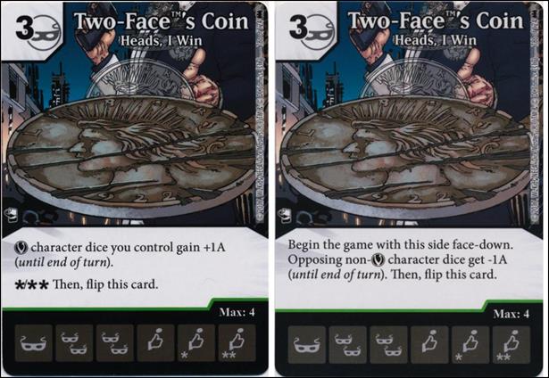 DC Comics Dice Masters Batman card 78 Two-Face's Coin: Heads, I Win