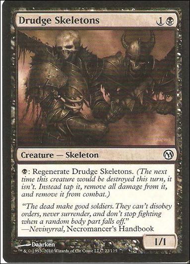 Magic the Gathering: Duels of the Planeswalkers (Base Set) card 22 Drudge Skeletons