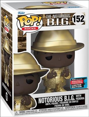 Pop! Rocks figure 152-C Notorious B.I.G. with Fedora (Gold Suit) Fall Con