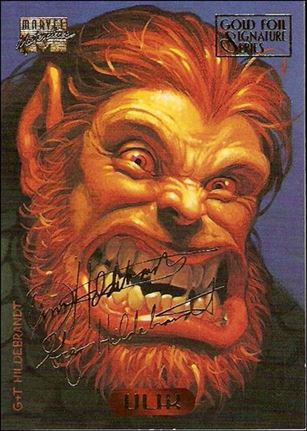 1994 Marvel Masterpieces (Gold-Foil Signature Parallel Base Set) card 128 Ulik