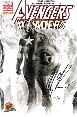 Avengers/Invaders issue 5-F Dynamic Forces Sketch Cover (Signed by Ross) 1/999
