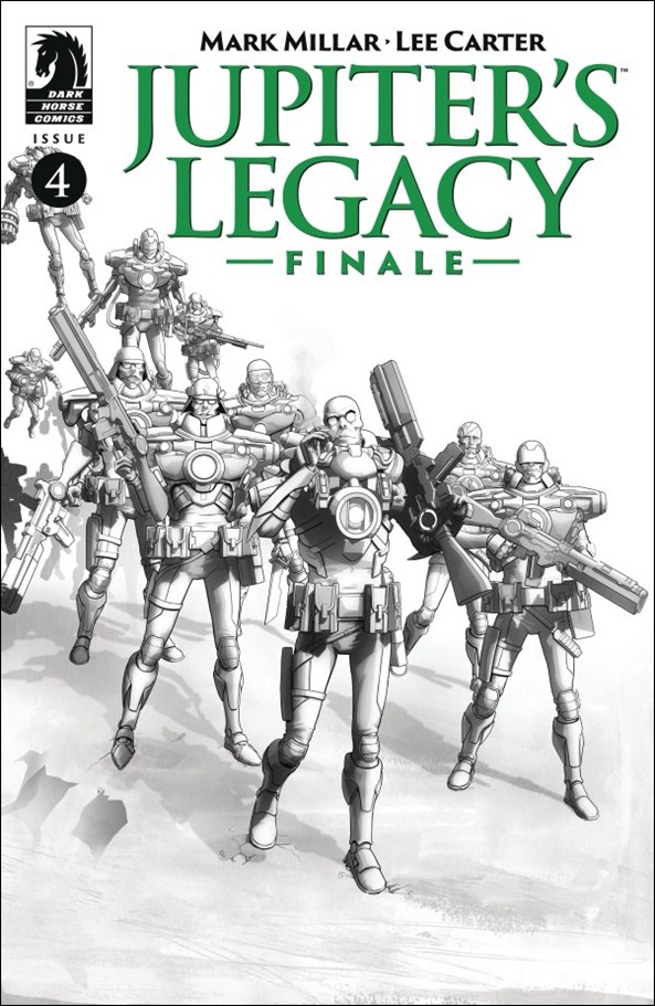 Jupiter's Legacy: Finale issue 4-B Lee Carter B&W Cover