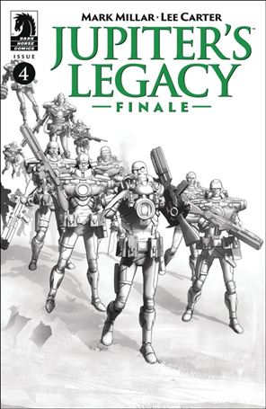 Jupiter's Legacy: Finale issue 4-B Lee Carter B&W Cover
