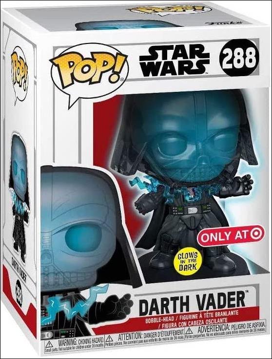POP! Star Wars figure 288-B Darth Vader (Electrocuted) (Glow) Target Exclusive