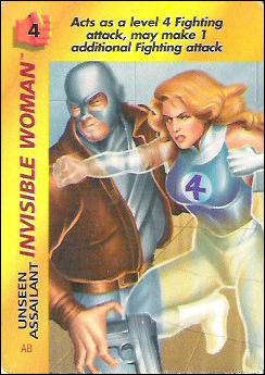 Marvel OverPower (Base Set) card nn124 Invisible Woman: Unseen Assailant