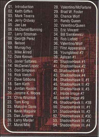 Images of ShadowHawk (Base Set) card 100 Checklist