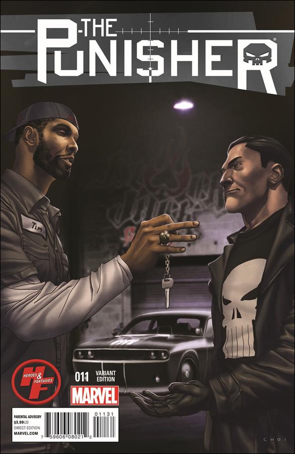 Punisher (2014) issue 11-C Mike Choi Heroes & Fantasies "Tim Duncan" Cover