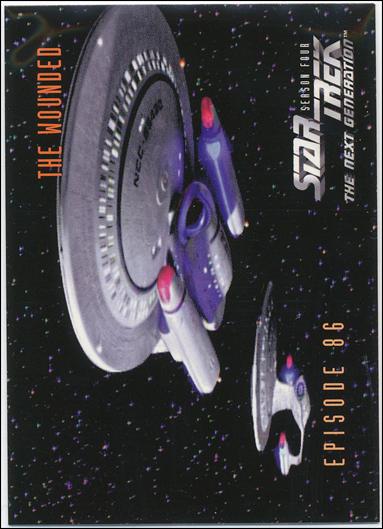 Star Trek: The Next Generation - The Episode Collection Season Four (Base Set) card 356 The Wounded, Episode 86B