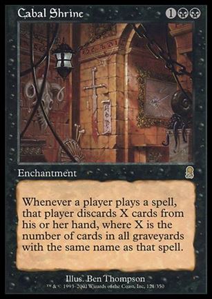 Magic the Gathering: Odyssey (Base Set) card 121 Cabal Shrine