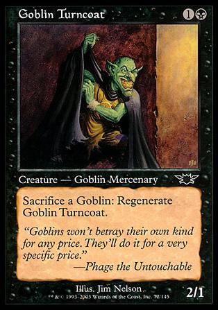 Magic the Gathering: Legions (Base Set) card 72 Goblin Turncoat