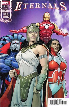 Eternals (2021) issue 11-B Salvador Larroca Foreshadow Cover