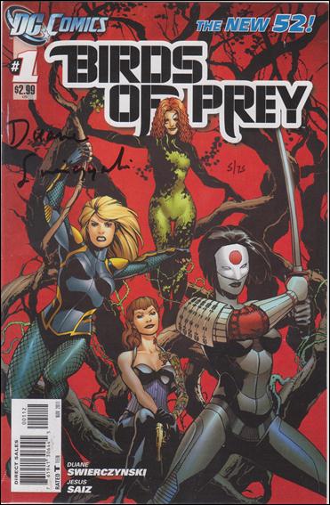 Birds of Prey (2011) issue 1-C DF 2nd Print (Signed by Duane Swierczynski) 1/75