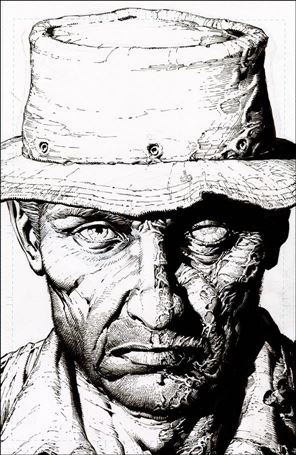 Walking Dead Deluxe issue 8-E David Finch 1:25 B&W Virgin Cover (2nd Printing)