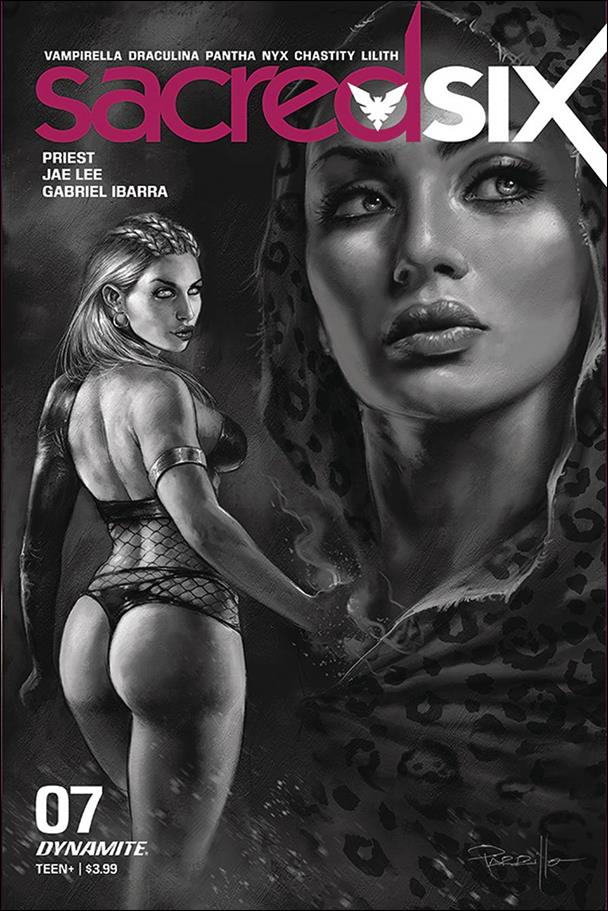 Sacred Six issue 7-L Lucio Parrillo 1:30 Black & White Cover