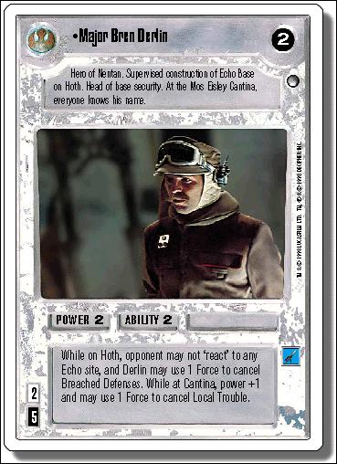 Star Wars: Hoth Revised (Base Set) card 97 Major Bren Derlin