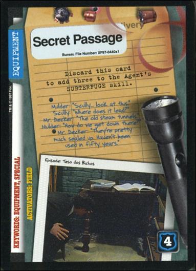 X-Files: 101361 (Base Set) card XF97-0440x1 Secret Passage
