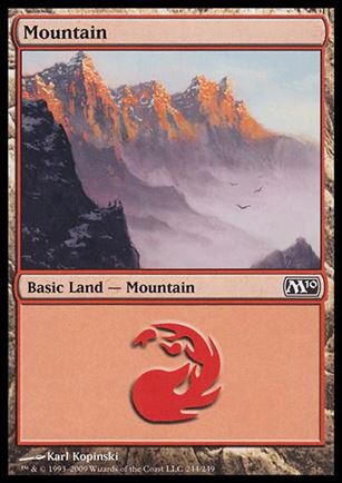 Magic the Gathering: 2010 Core Set (Base Set) card 244 Mountain