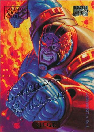 1994 Marvel Masterpieces (Gold-Foil Signature Parallel Base Set) card 109 Siege